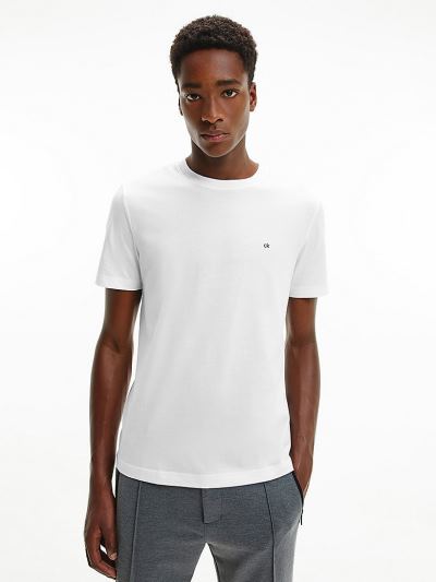 Calvin Klein Ruhák HU380210 | Calvin Klein Organic Cotton Férfi Póló Világos Fehér